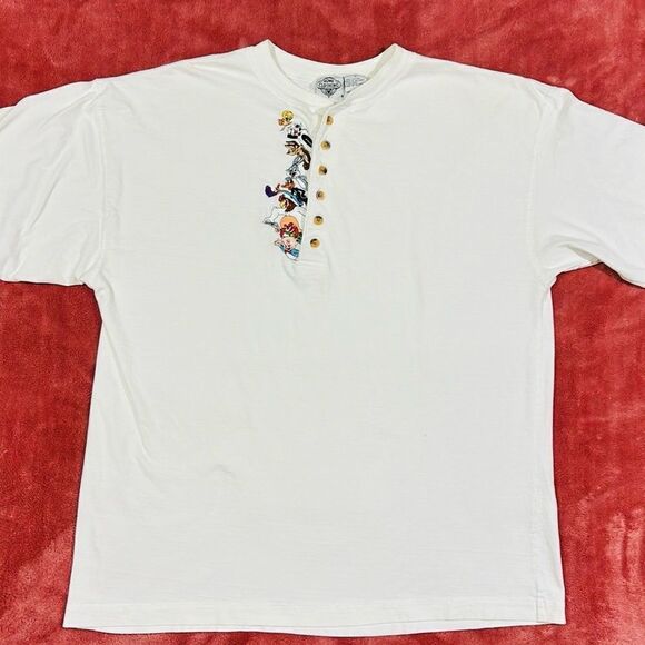 Vintage Looney Tunes Embroidered Quarter Button Long Sleeve Shirt - Picture 3 of 7